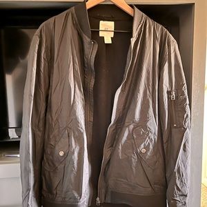 Bomber Jacket Black | H&M | Large | Nylon